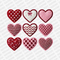 Valentine's Crochet Hearts DTF Transfer - PrintPony