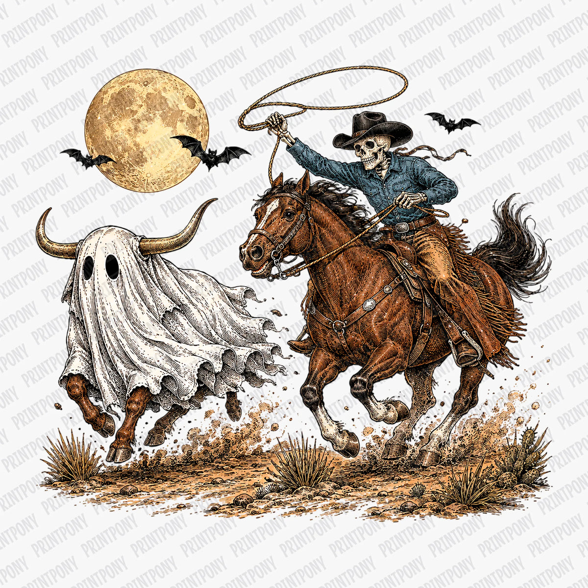 Halloween Western Cowboy - DTF Transfer