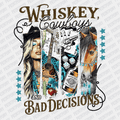 Whiskey, Cowboys, and Bad Decisions DTF Transfer - PrintPony