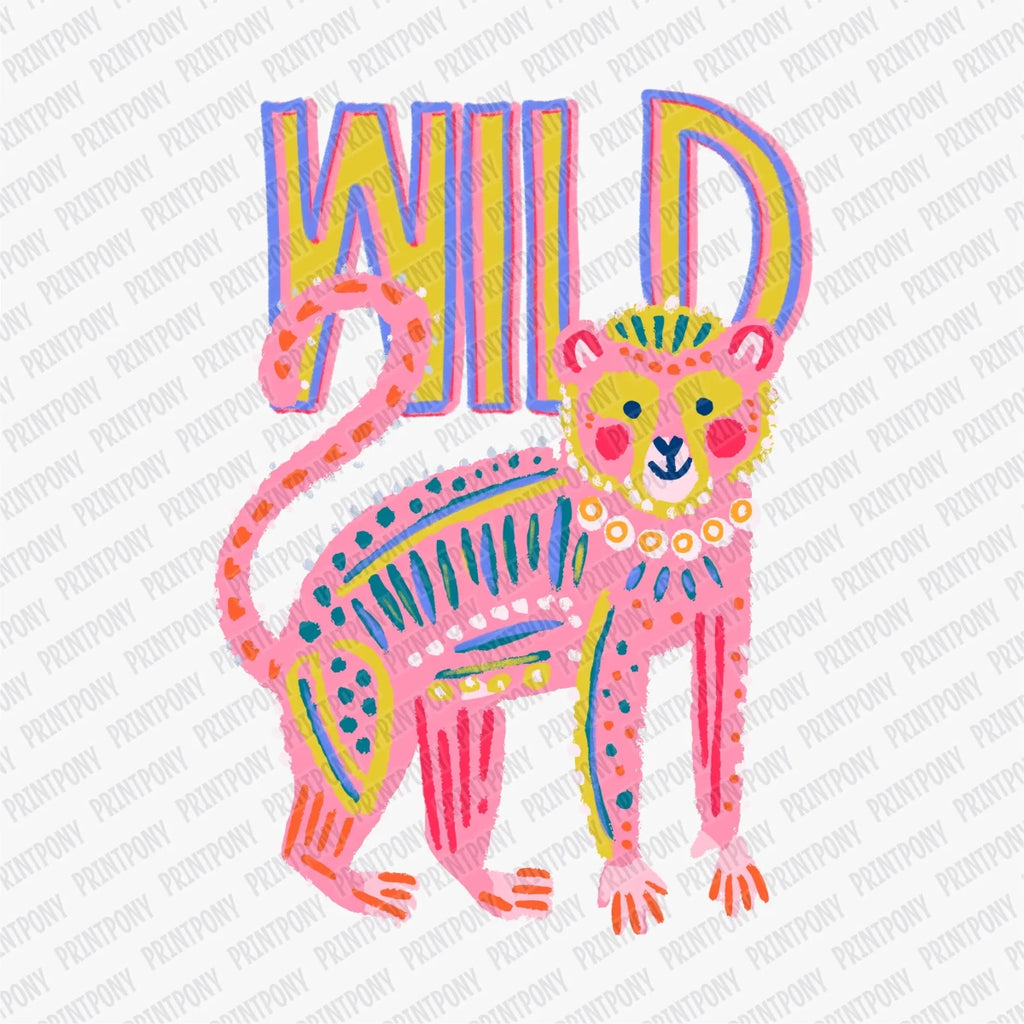 Wild Monkey DTF Transfer - PrintPony