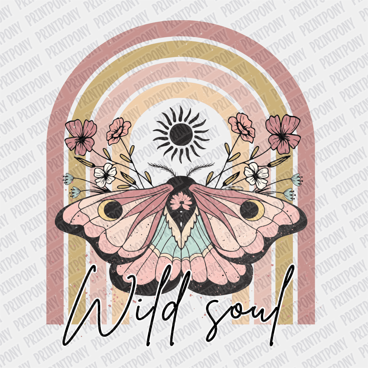 Wild Soul Butterfly DTF transfer - PrintPony