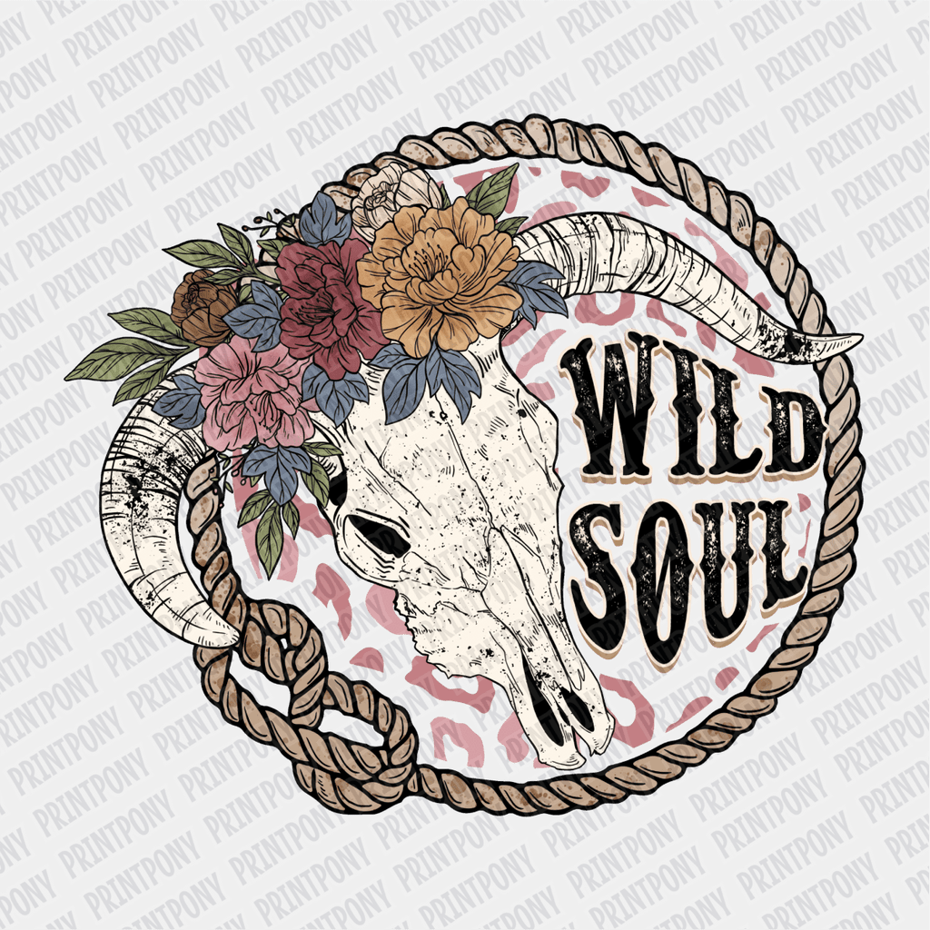 Wild Soul Floral Boho DTF transfer - PrintPony