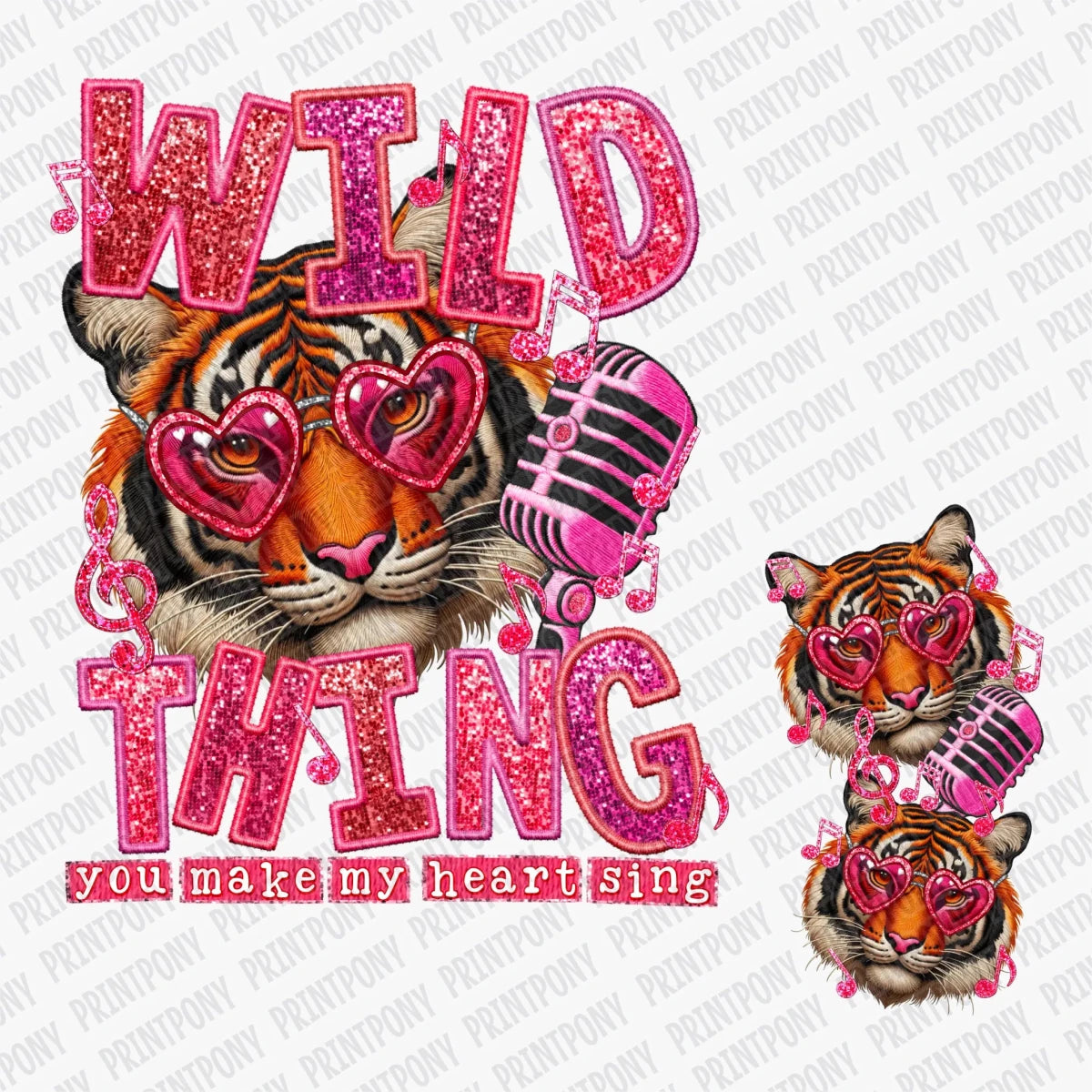 Wild Thing You Make My Heart Sing (With Sleeve) DTF Transfer - PrintPony