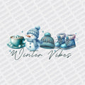 Winter Vibes Snowman DTF transfer - Print Pony‚Äö√ë¬¢