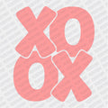 XOXO Peach Colored Valentine's Day DTF Transfer - PrintPony