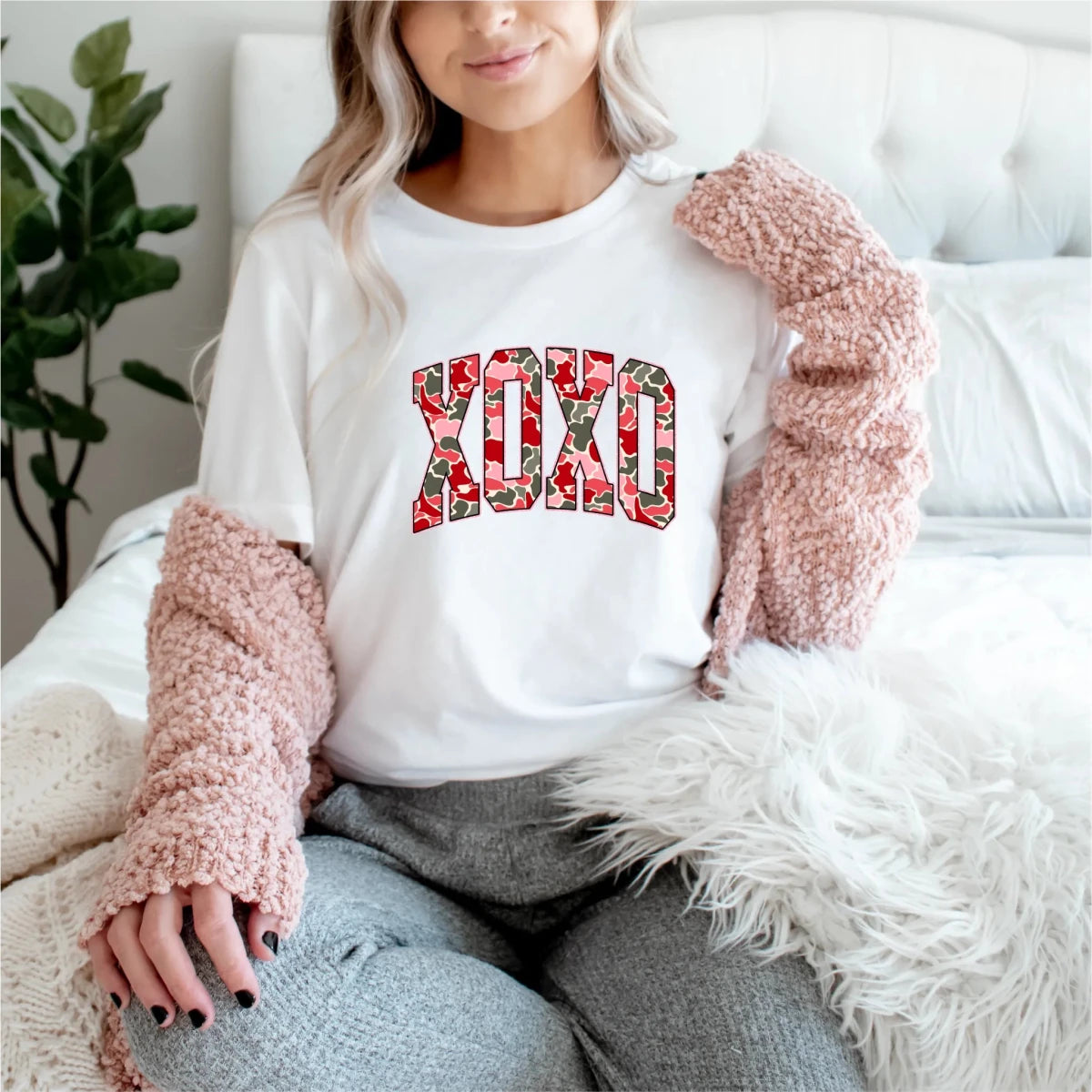 XOXO Red Camo | Valentine's Day DTF Transfer - PrintPony