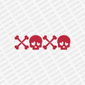 XOXO Red Skulls | Valentine's Day DTF Transfer - PrintPony