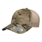 YP Classics 6606 Multicam Green & Khaki Camo Retro Trucker Hat - PrintPony