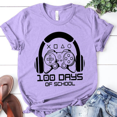 100 Days of School Gamer - Ready to Press DTF Transfer - Print Pony