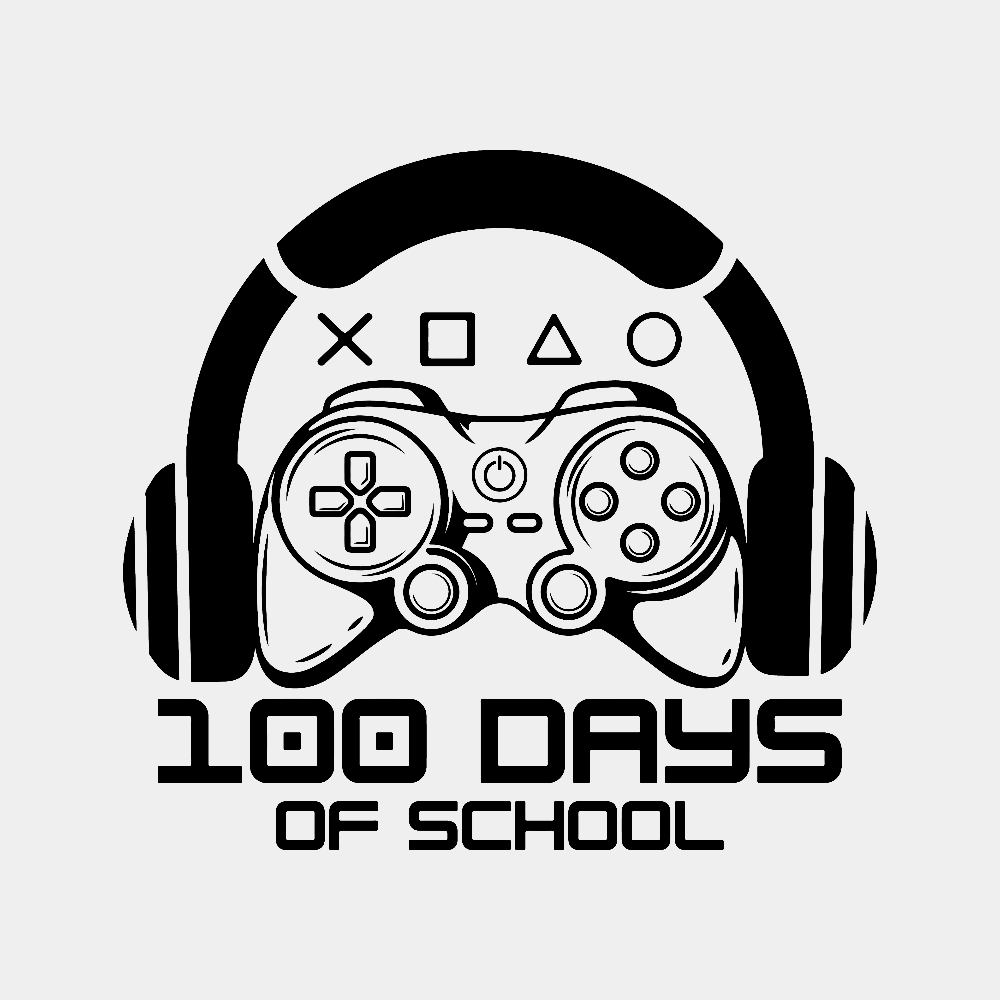 100 Days of School Gamer - Ready to Press DTF Transfer - Print Pony™