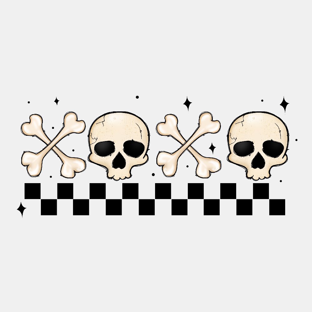 Anti-Valentine Skulls with Cross-bones - Ready to Press DTF Transfer - Print Pony™
