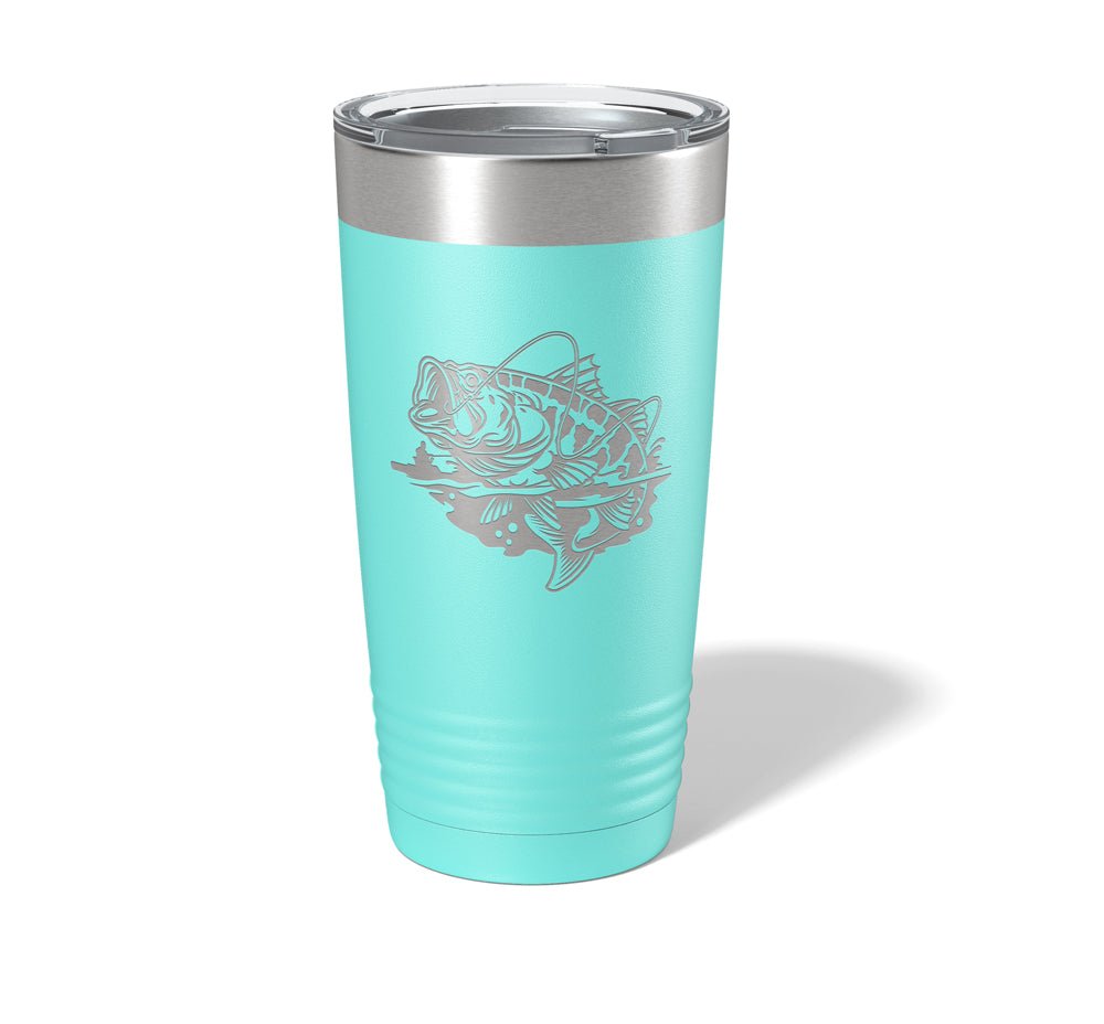 Bass Fishing Laser Engraved/Etched Tumblers - Print Pony™