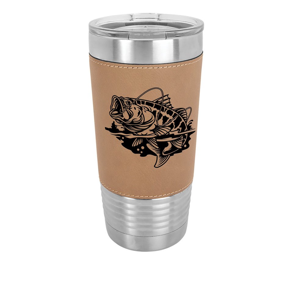 Custom Engraved 20 oz. Leatherette Tumblers - Print Pony™