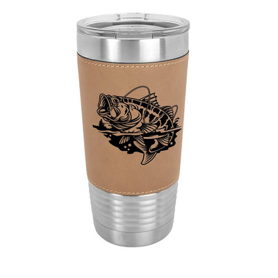 Custom Engraved 20 oz. Leatherette Tumblers - Print Pony™