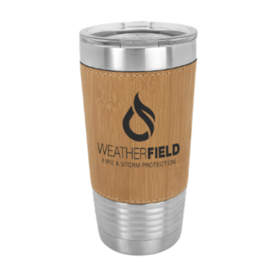 Custom Engraved 20 oz. Leatherette Tumblers - Print Pony™