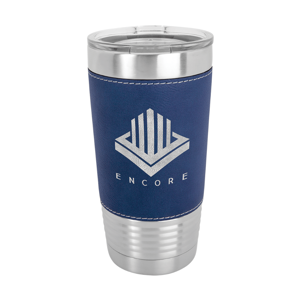 Custom Engraved 20 oz. Leatherette Tumblers - Print Pony™