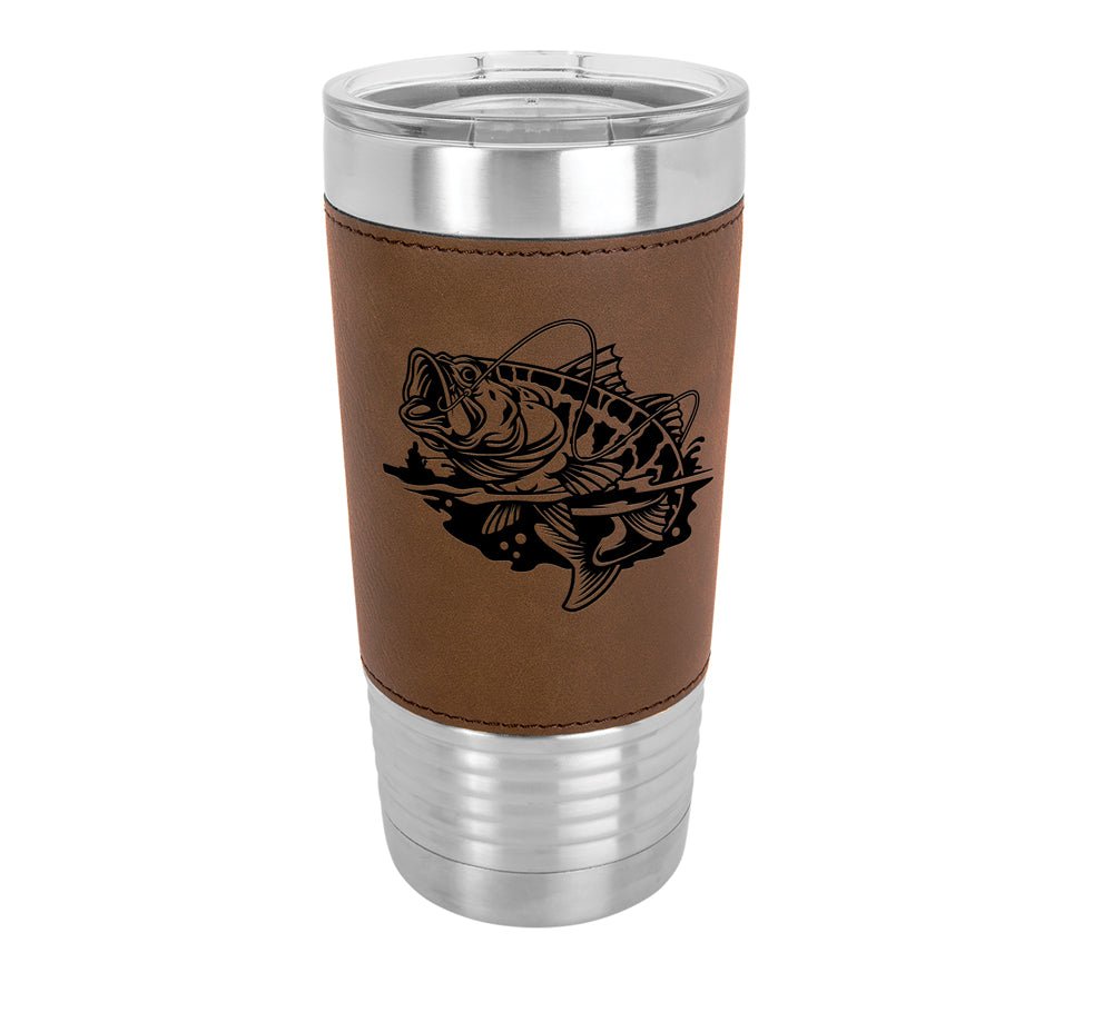 Custom Engraved 20 oz. Leatherette Tumblers - Print Pony™