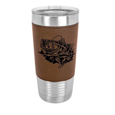 Custom Engraved 20 oz. Leatherette Tumblers - Print Pony™