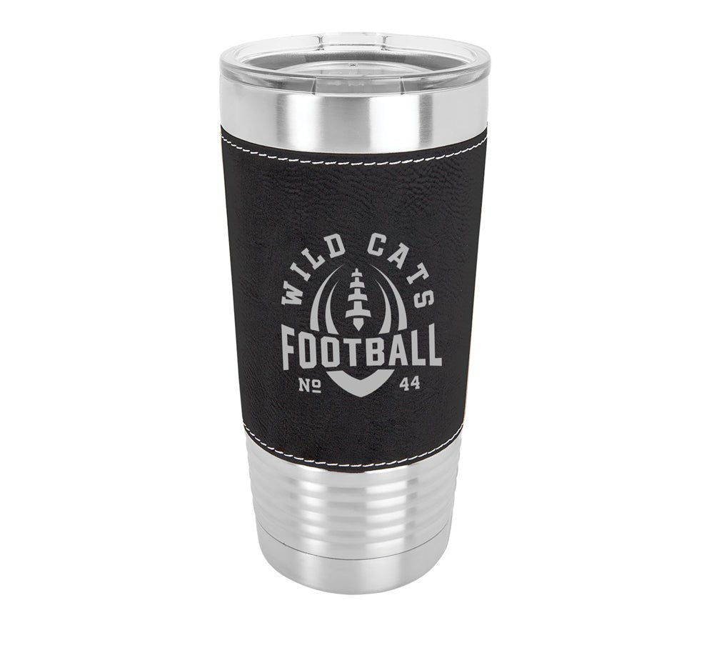 Custom Engraved 20 oz. Leatherette Tumblers - PrintPony