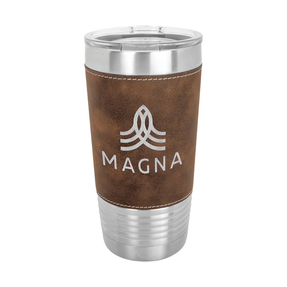 Custom Engraved 20 oz. Leatherette Tumblers - PrintPony
