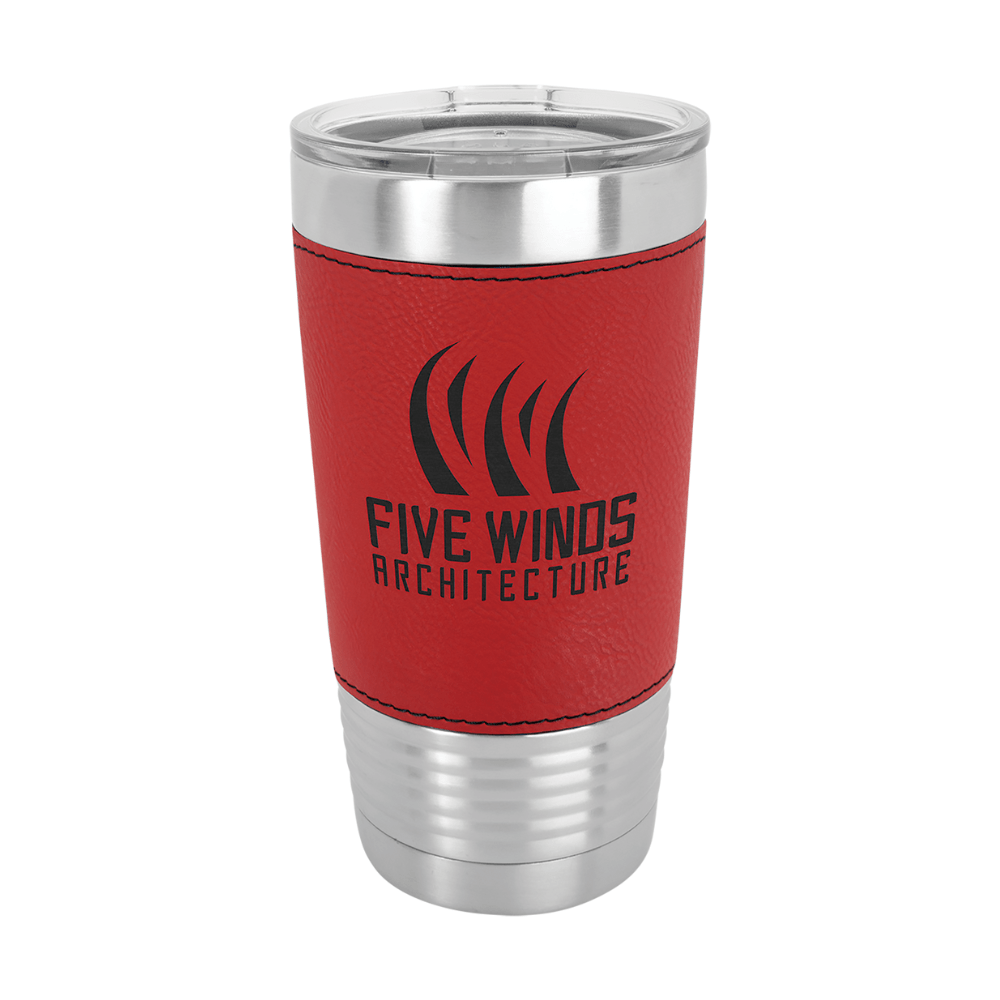 Custom Engraved 20 oz. Leatherette Tumblers - PrintPony