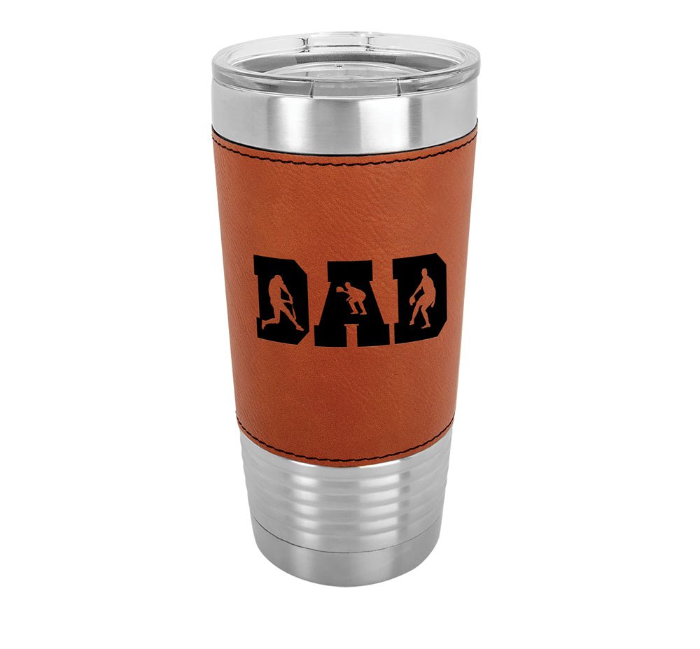 Custom Engraved 20 oz. Leatherette Tumblers - Print Pony™