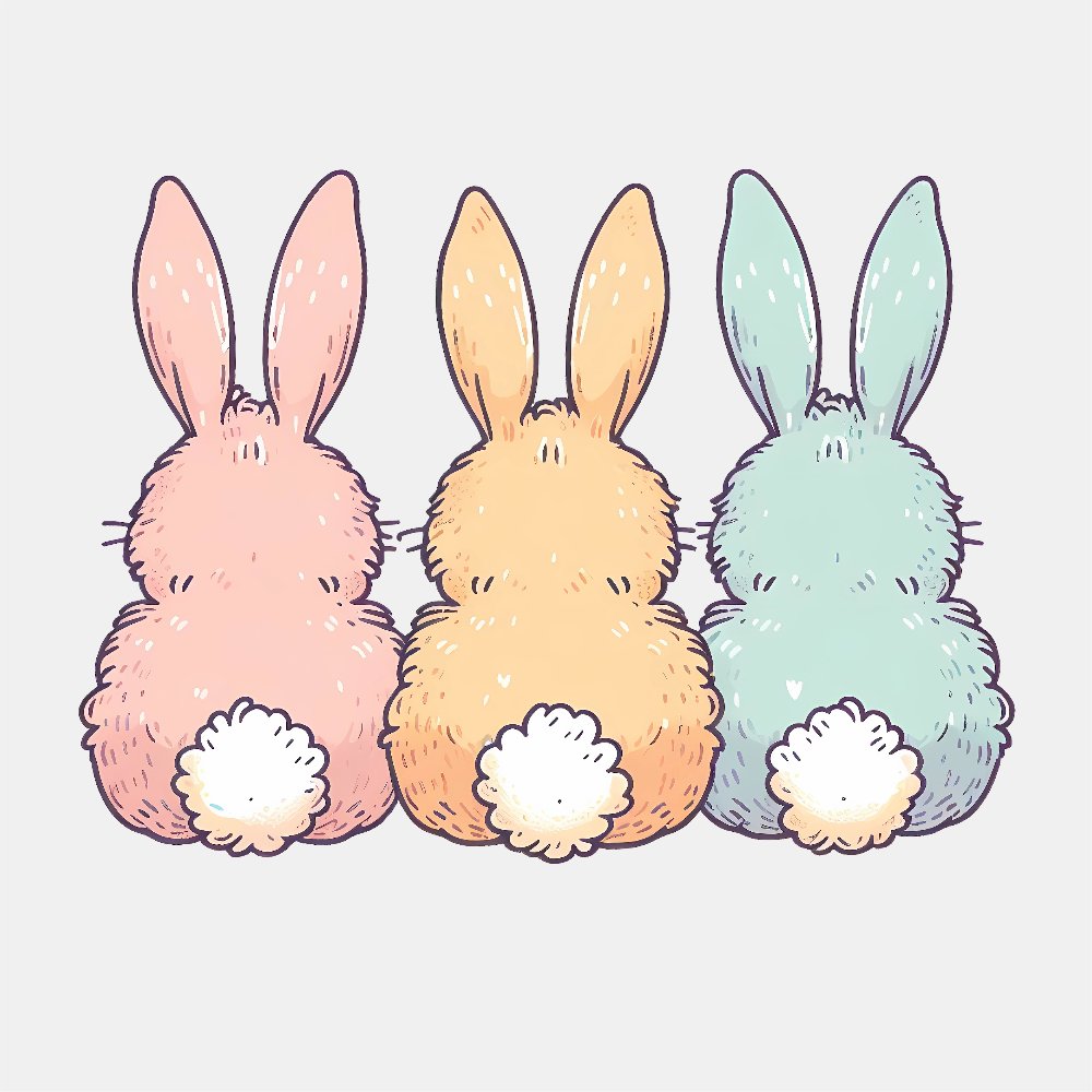 Cute Easter Bunnies DTF Transfer - Print Pony™