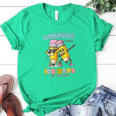 Dabbing thru 100 Days of School - Ready to Press DTF Transfer - Print Pony