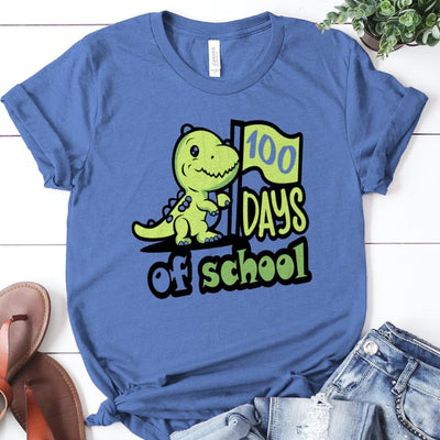 Dinosaur 100 Days of School - Ready to Press DTF Transfer - Print Pony