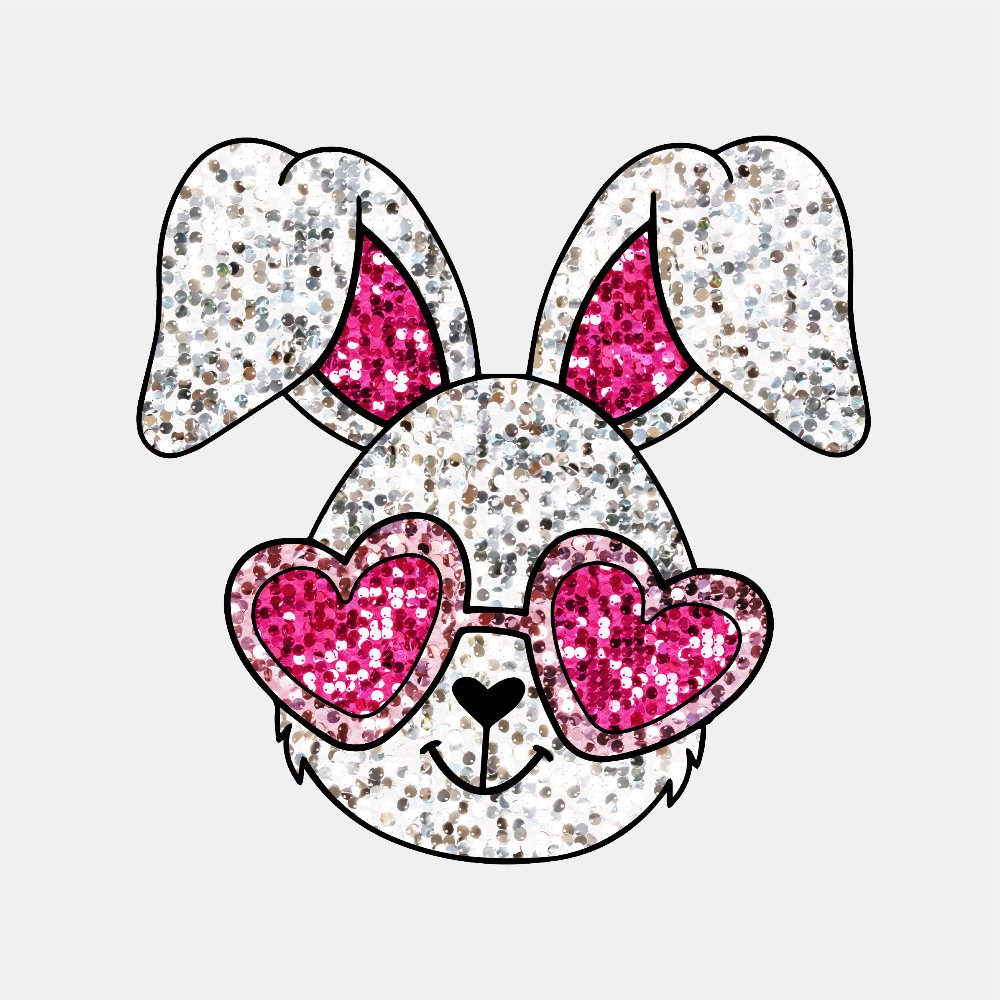 Faux Sequins Bunny Easter DTF Transfer - Print Pony™