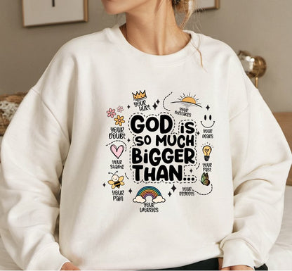 God is Much Bigger Than - Ready to Press DTF Transfer - Print Pony