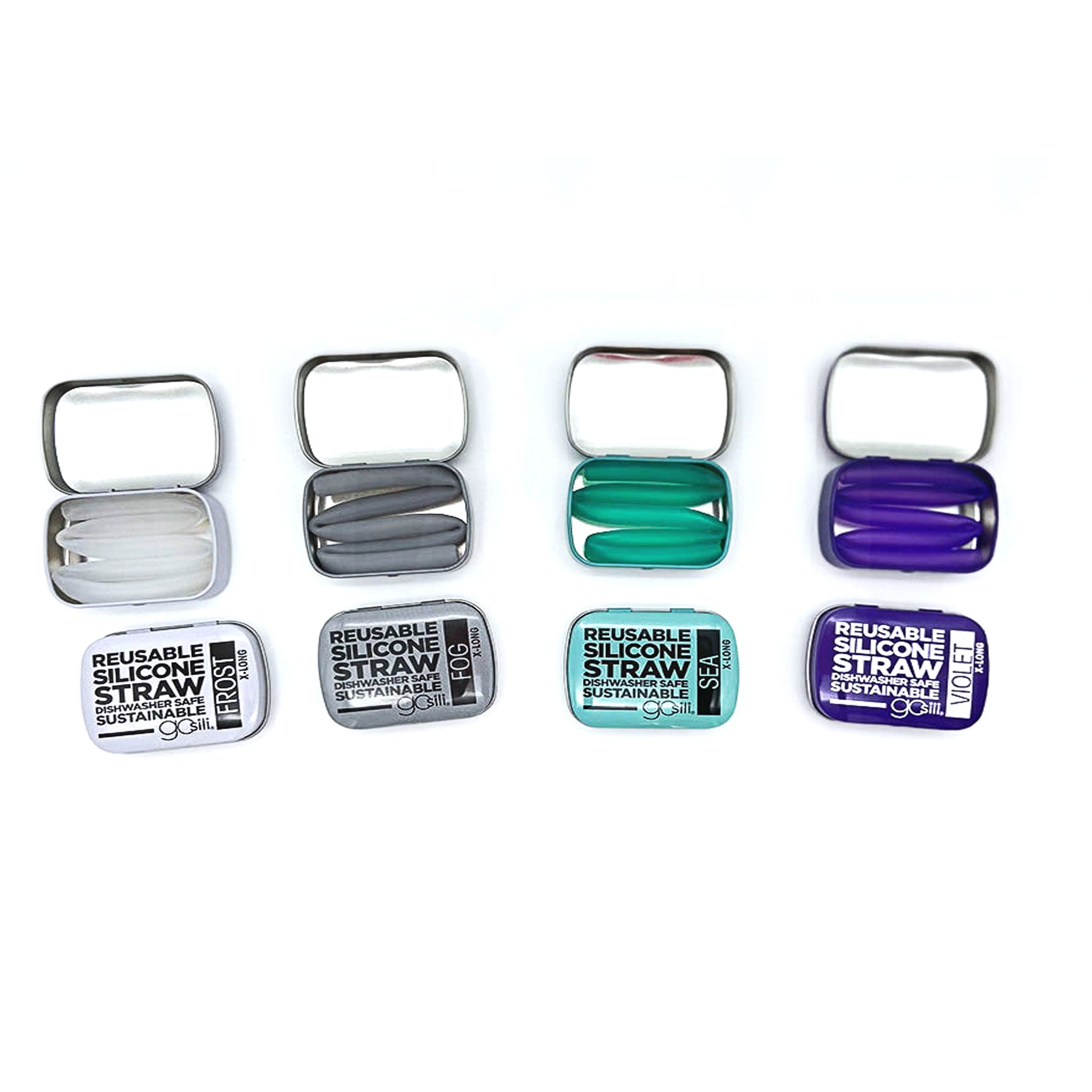 GoSili 10.75" Silicone Straws, Eco-Friendly Reusable Soft Drinking Straws, Extra-Long - Print Pony™