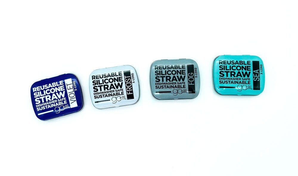 GoSili 10.75" Silicone Straws, Eco-Friendly Reusable Soft Drinking Straws, Extra-Long - Print Pony™