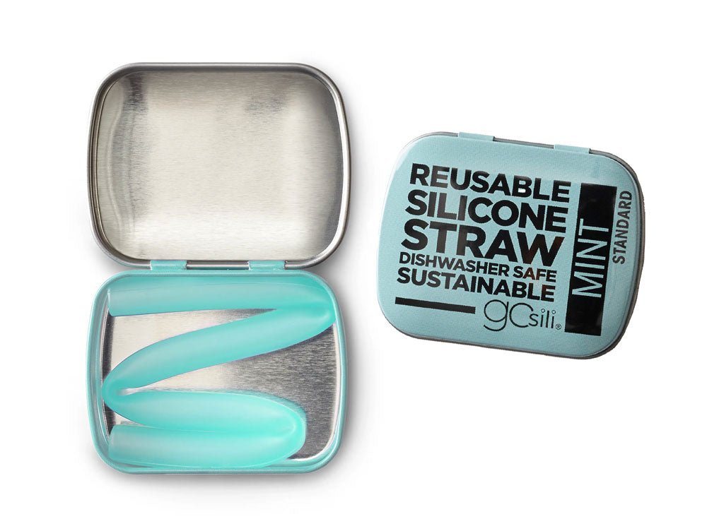 GoSili 8" Standard Collapsible + Reusable Silicone Drinking Straw with Travel Case - PrintPony