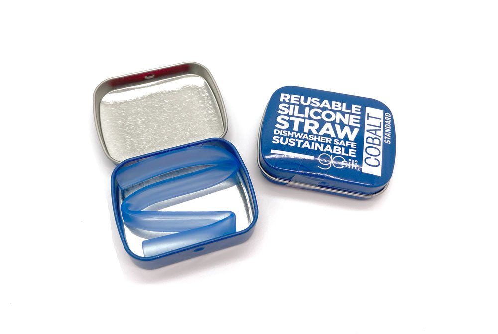 GoSili 8" Standard Collapsible + Reusable Silicone Drinking Straw with Travel Case - PrintPony