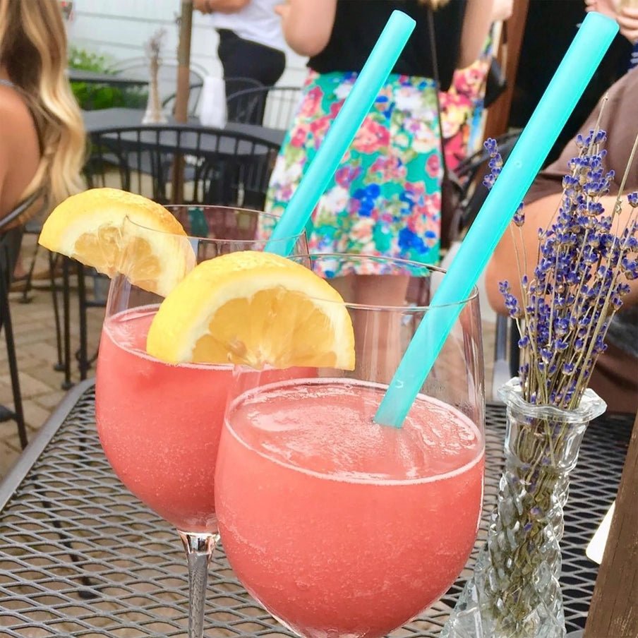 GoSili 8.5" Wide Silicone Boba/Milkshake Straws, Eco-Friendly Reusable Soft Silicone Drinking Straws - Print Pony™