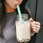 GoSili 8.5" Wide Silicone Boba/Milkshake Straws, Eco-Friendly Reusable Soft Silicone Drinking Straws - Print Pony™