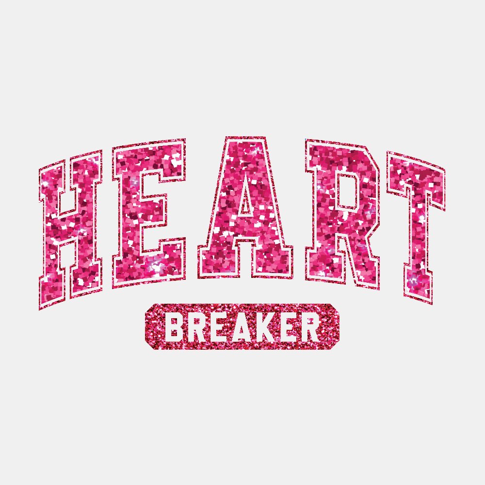 Heart Breaker Sparkly Faux Sequin Letters - Ready to Press DTF Transfer - Print Pony™