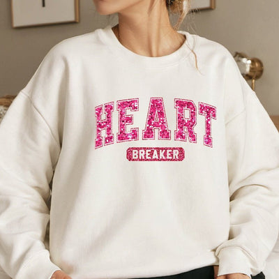 Heart Breaker Sparkly Faux Sequin Letters - Ready to Press DTF Transfer - Print Pony