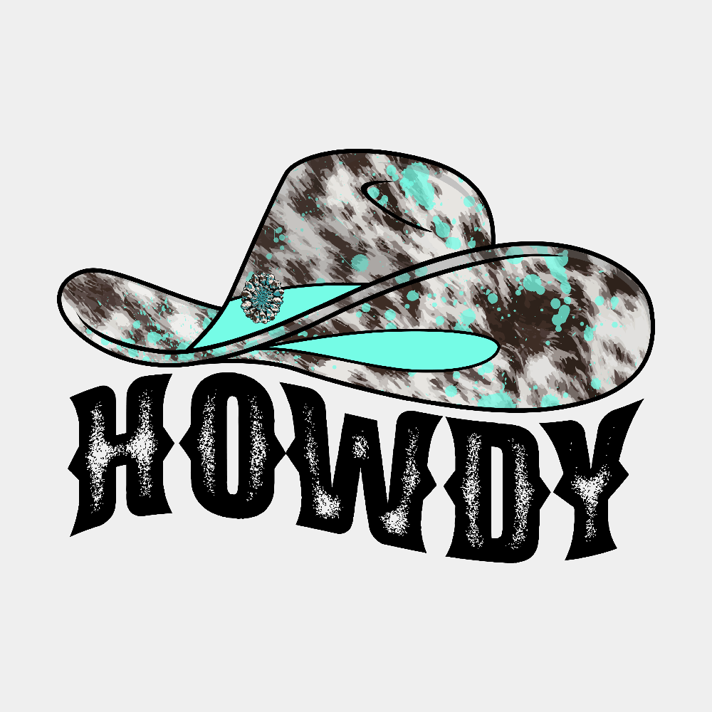 Howdy Cowgirl Hat Design DTF Transfer - Print Pony™