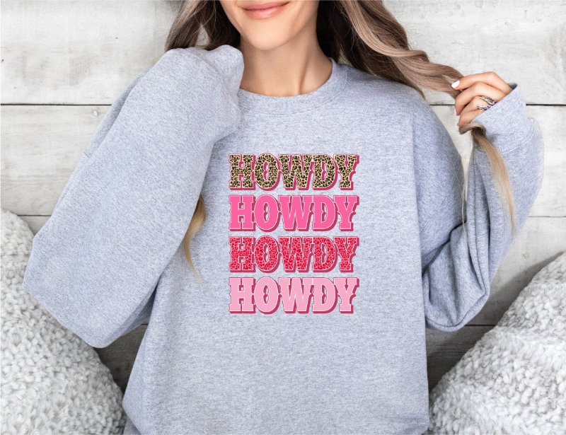 Howdy Leopard and Pink Design - Ready to Press DTF Transfer - Print Pony