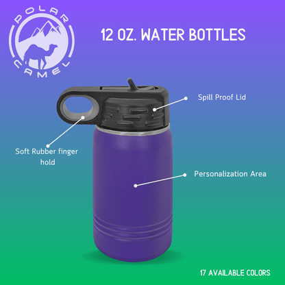 Kid's 12 oz. Sport Water Bottles - Personalization Included - PrintPony