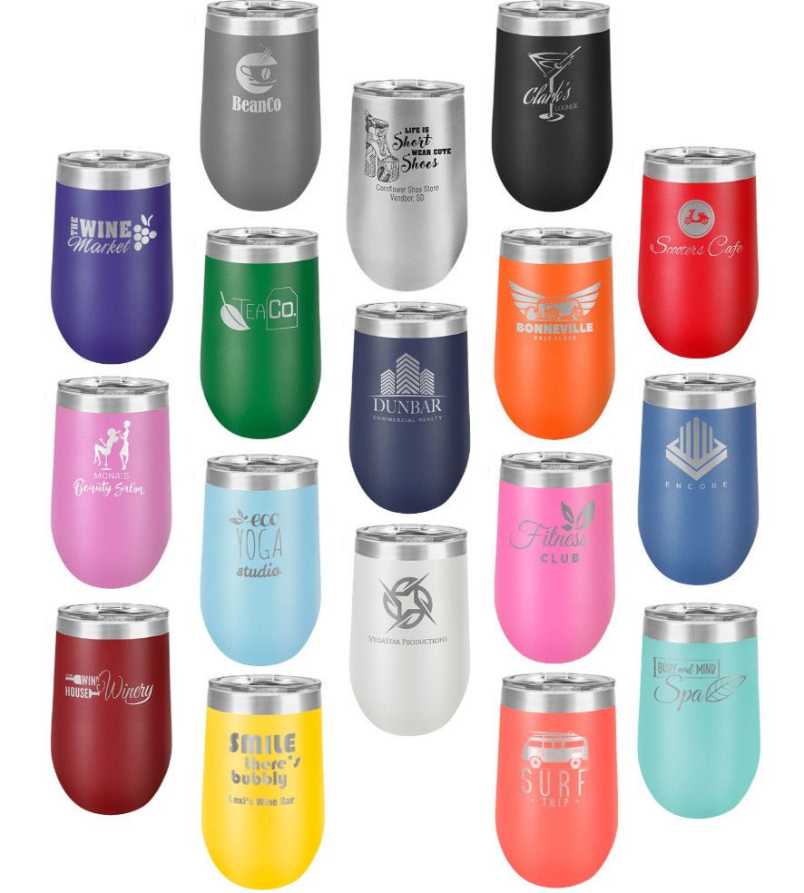 Polar Camel 16 oz. Custom Laser Engraved Wine Tumblers - Print Pony™