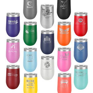 Polar Camel 16 oz. Custom Laser Engraved Wine Tumblers - Print Pony™