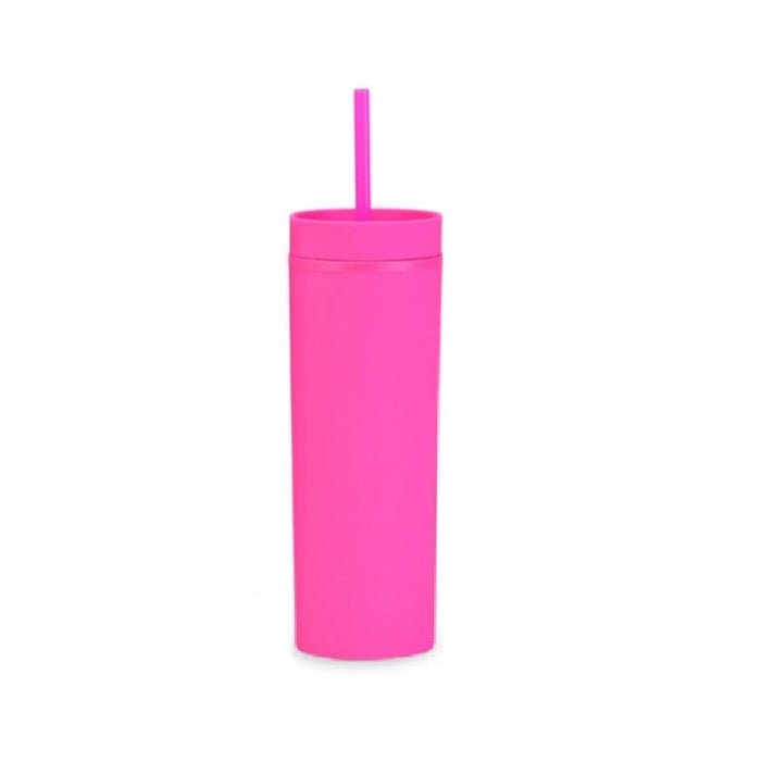 Skinny Acrylic Tumbler with Lid and Straw 16 oz. - Print Pony™