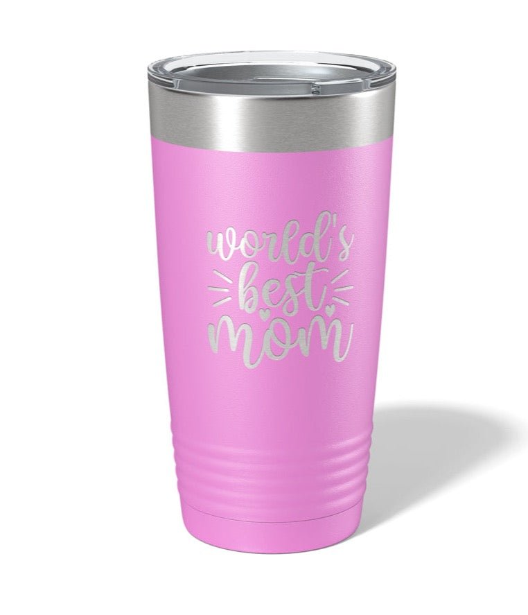 World's Best Mom - Laser Engraved/Etched Tumblers - Print Pony™