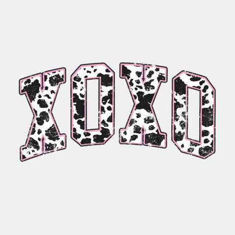 XOXO Pink Cow Print- Ready to Press DTF Transfer - Print Pony™